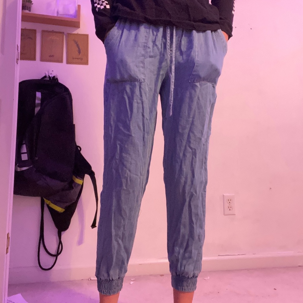 blue sweatpants